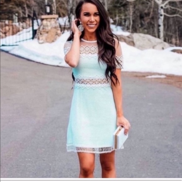 BellaVictoriaBoutique Dresses & Skirts - BellaVictoriaBoutique Light Blue Lace Dress